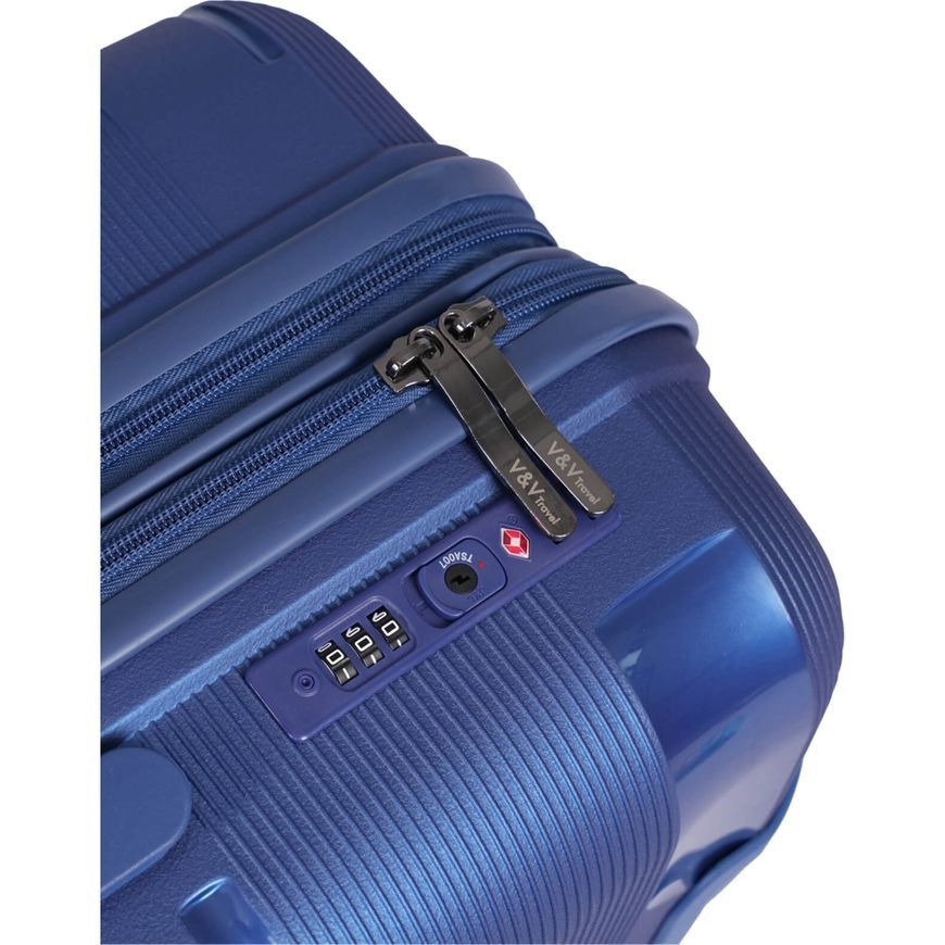 Валіза жорстка 105/115L L V&V Travel Metallo H8023-75Blue