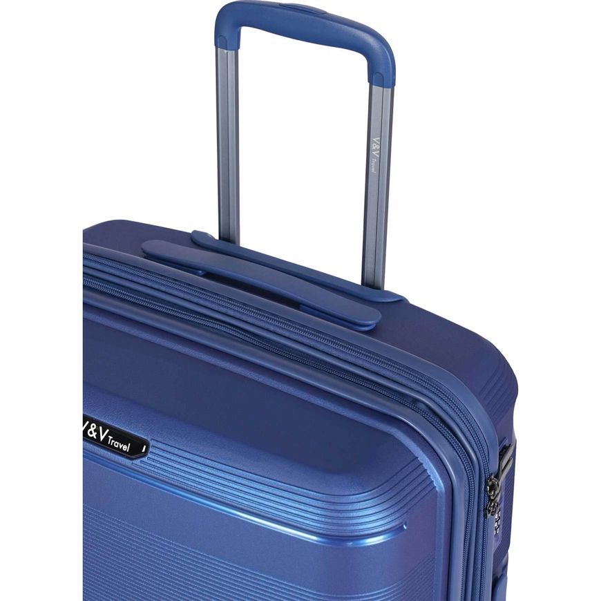 Валіза жорстка 105/115L L V&V Travel Metallo H8023-75Blue