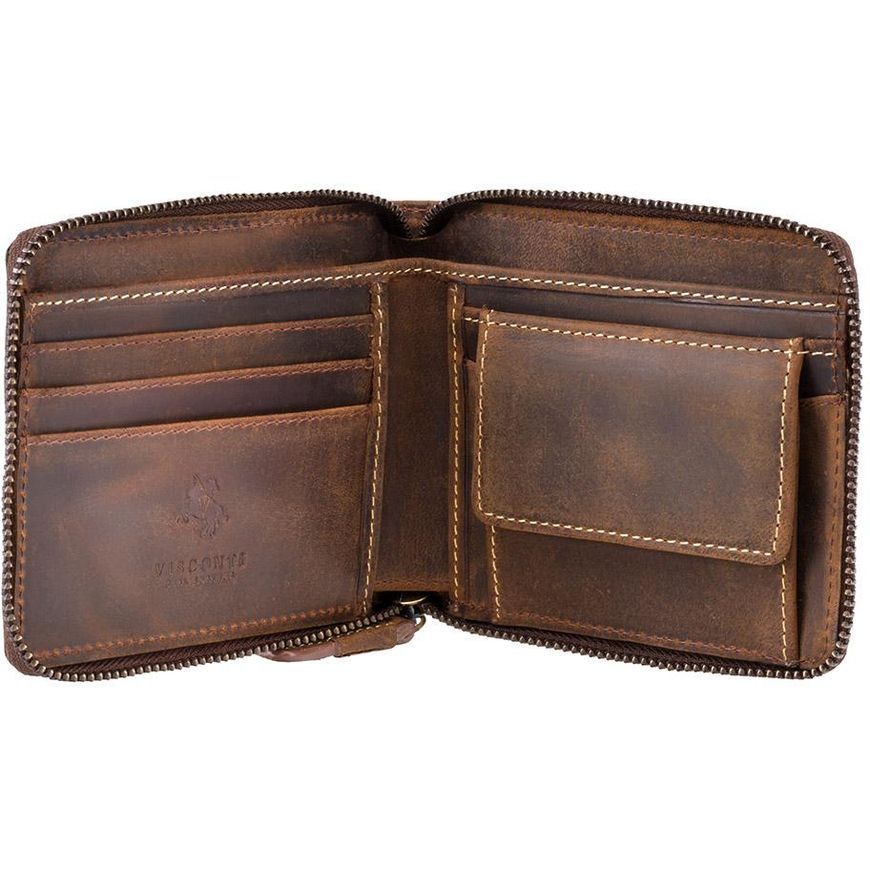 Bi-Fold Wallet Visconti Bullet 702 OIL TAN