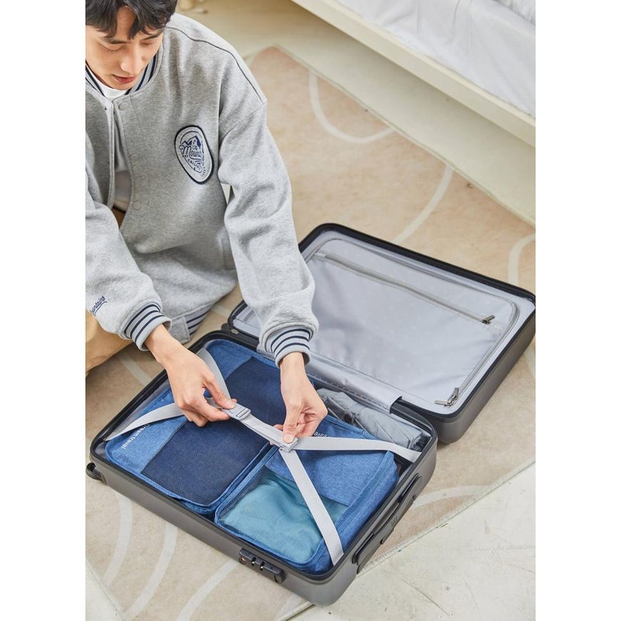 Чемодан жёсткий 66L M V&V Travel RHINE H8032-65Blue