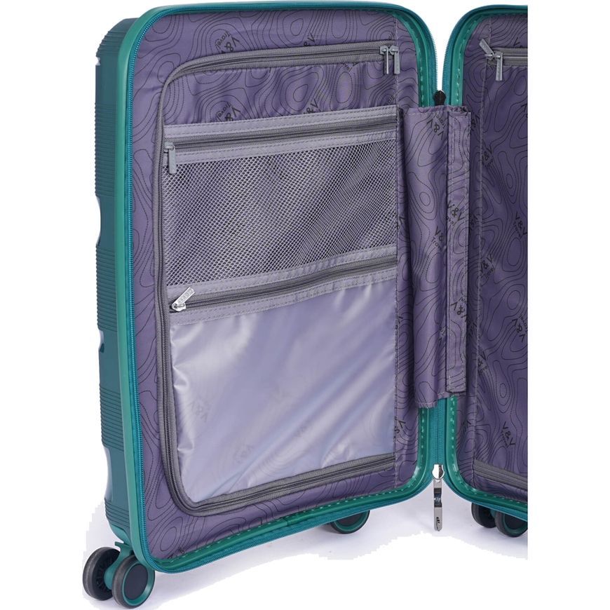 Hard-side Suitcase 105/115L L V&V Travel Metallo H8023-75Green
