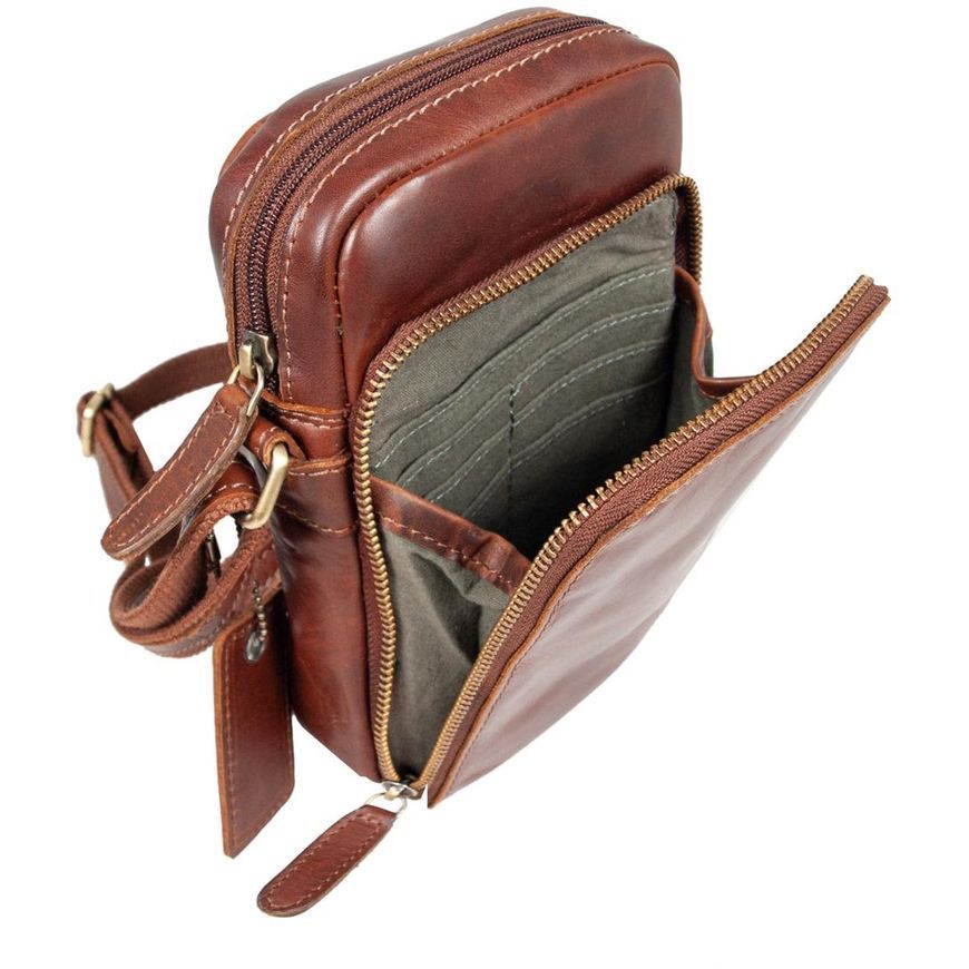 Наплечная сумка Ashwood K41 CHESTNUT