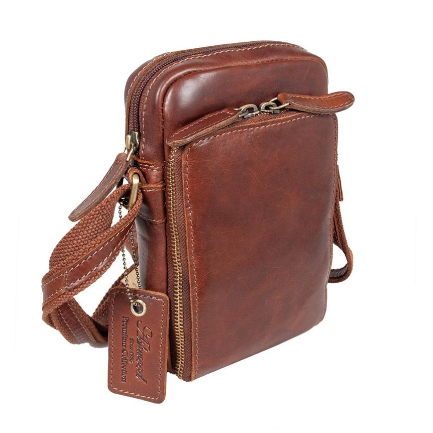 Наплечная сумка Ashwood K41 CHESTNUT