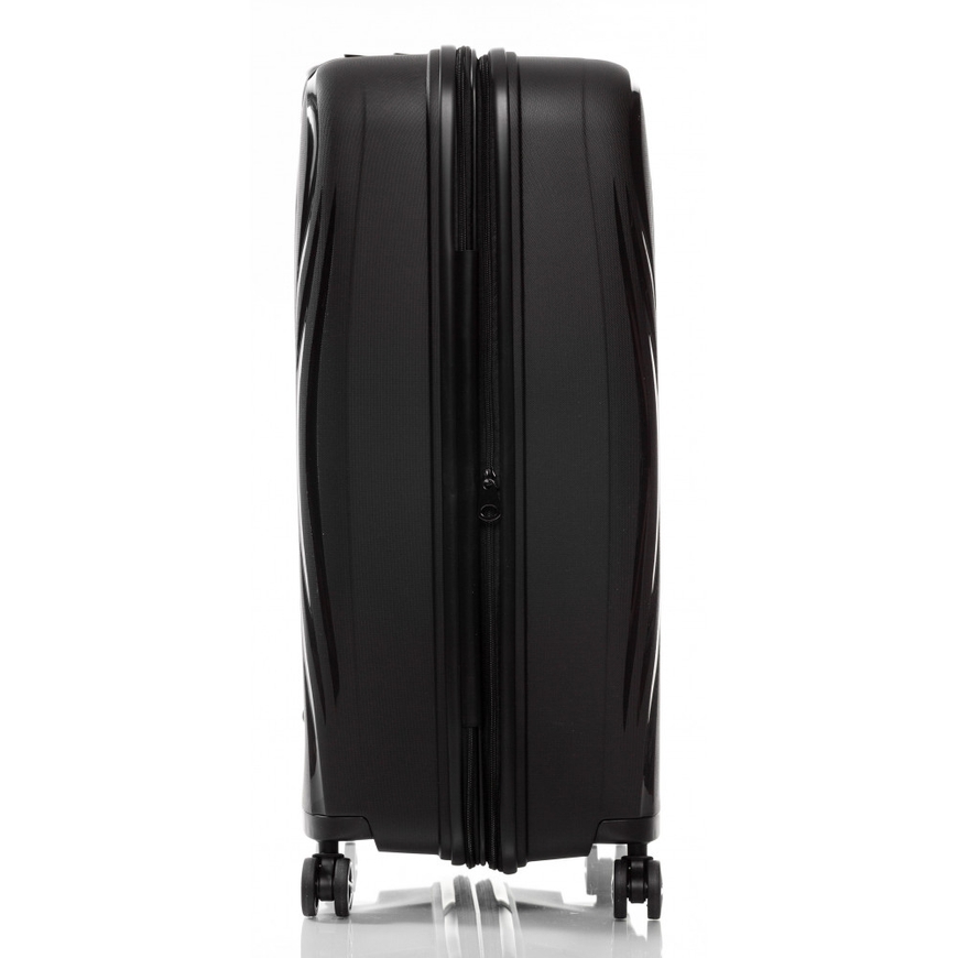 Hardside Suitcase 115L L V&V Travel Flash Light H8019-75Black