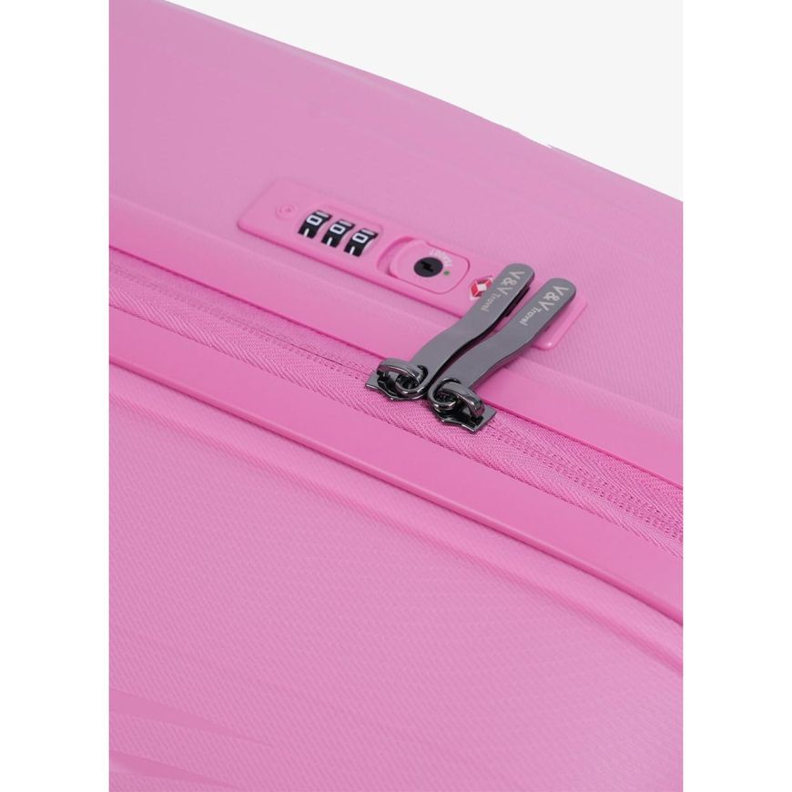Hard-side Suitcase 83/95L M V&V Travel Flash Light Collection H8019.2-65Pink