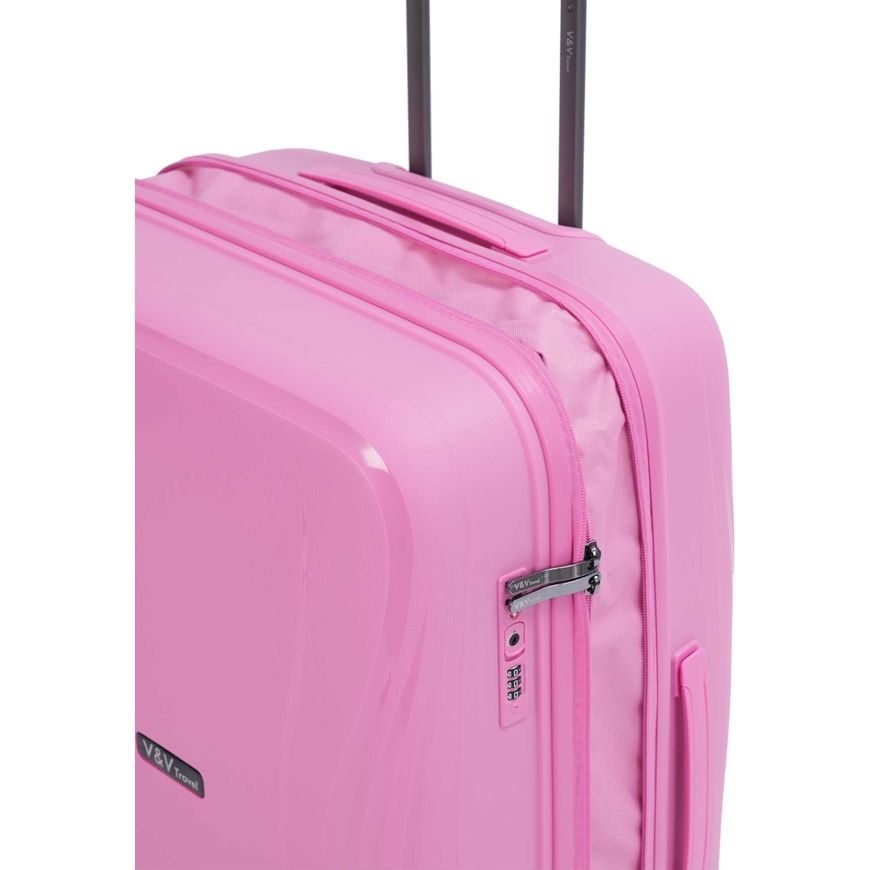 Hard-side Suitcase 83/95L M V&V Travel Flash Light Collection H8019.2-65Pink