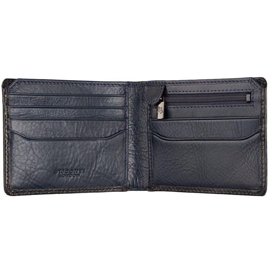 Bi-Fold Wallet Visconti Roland AT63 BLUE