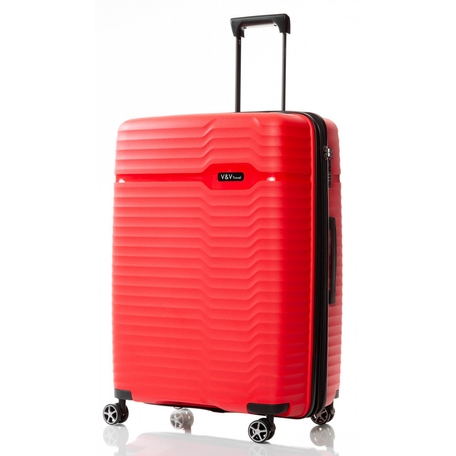 Валіза жорстка 85L М V&V Travel Summer Breeze H8018-65Red