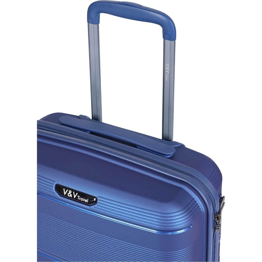 Hard-side Suitcase 38L S V&V Travel Metallo H8023-55Blue