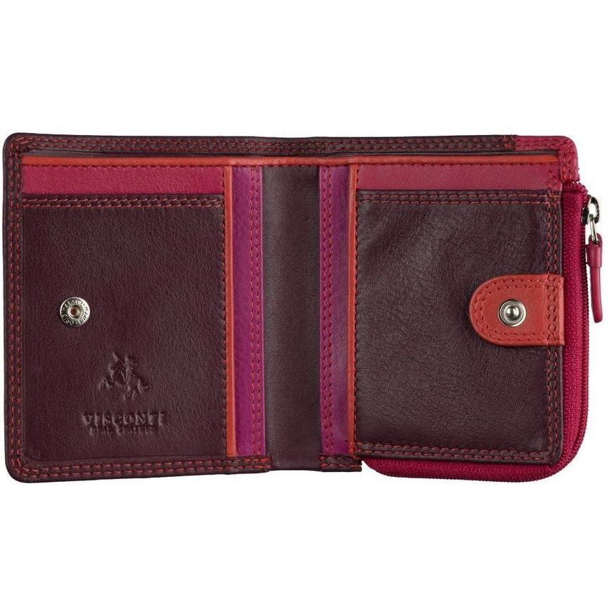 Bi-Fold Wallet Visconti RB112 PLUM M