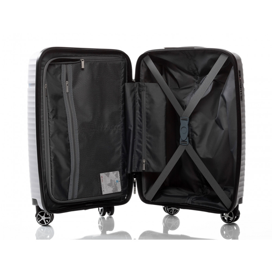 Hardside Suitcase 45L S V&V Travel Summer Breeze H8018-55Silv