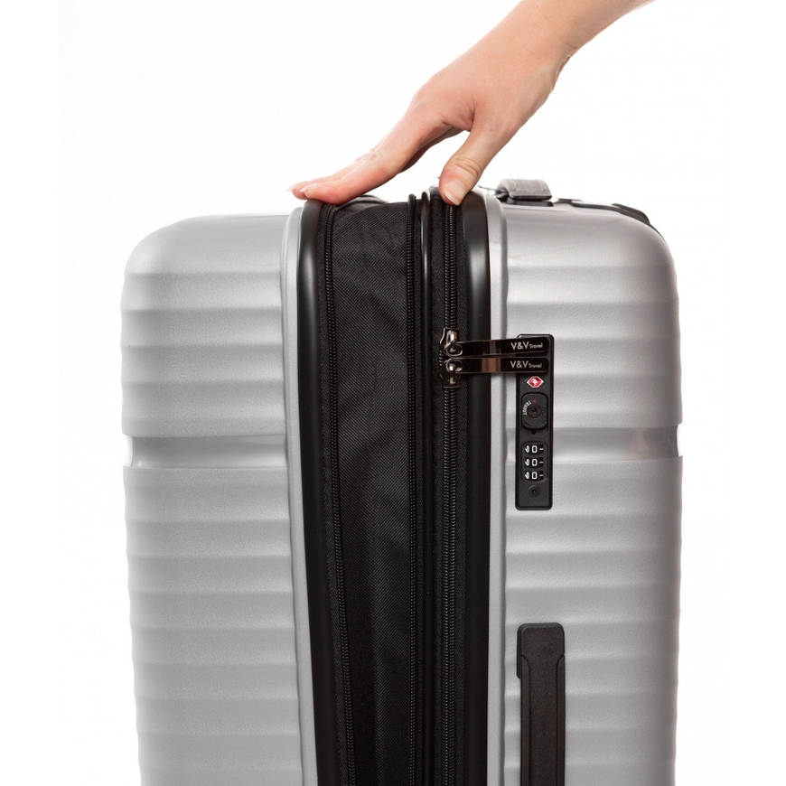 Hardside Suitcase 85L M V&V Travel Summer Breeze H8018-65Silv