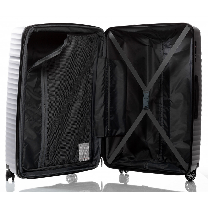 Hardside Suitcase 118L L V&V Travel Summer Breeze H8018-75Silv