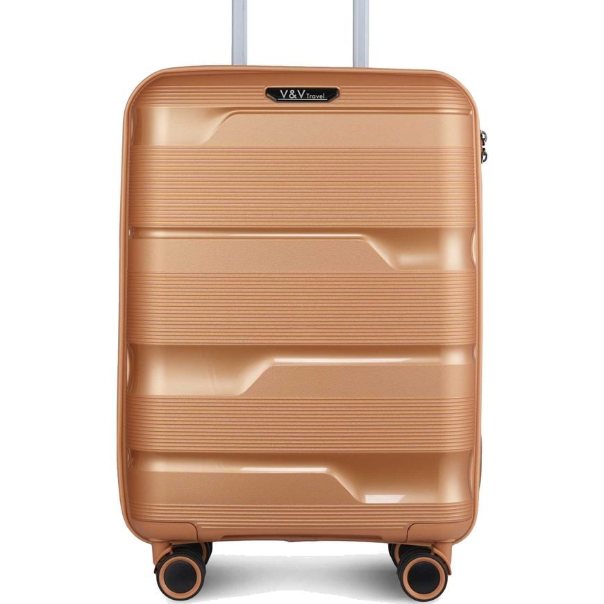 Hard-side Suitcase 75/85L M V&V Travel Metallo H8023-65Gold