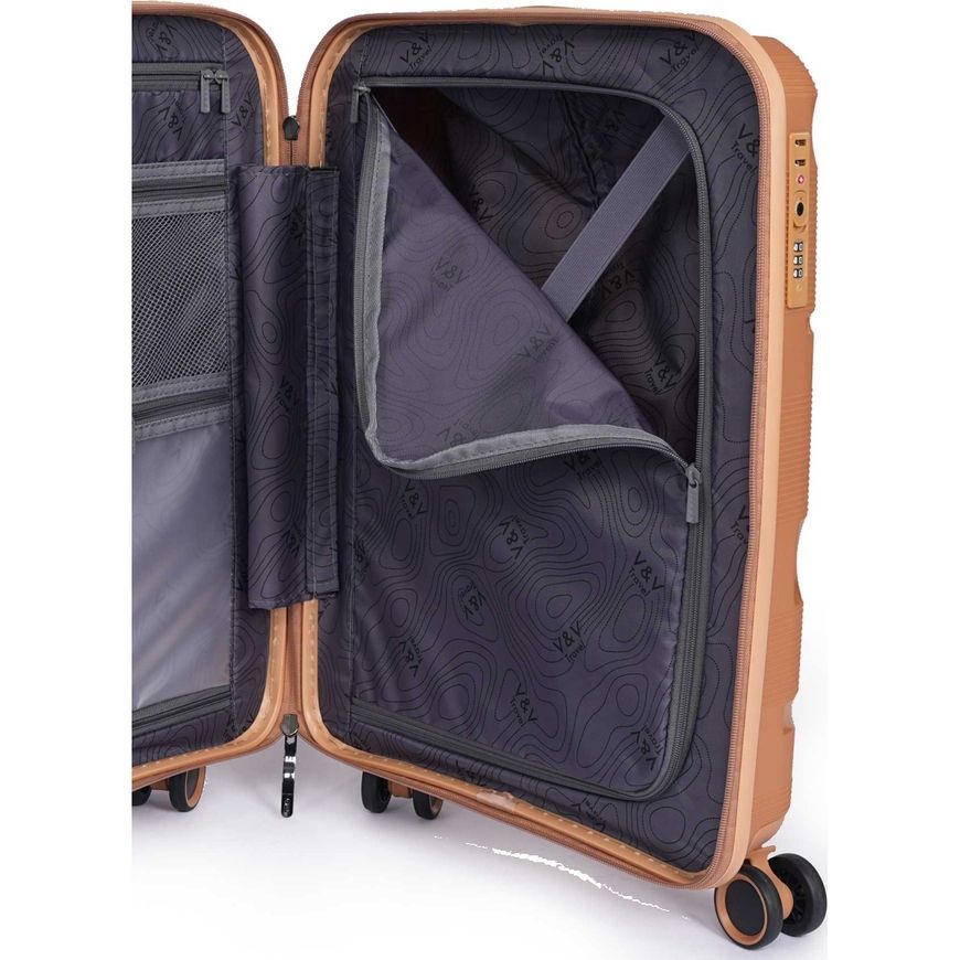 Hard-side Suitcase 75/85L M V&V Travel Metallo H8023-65Gold