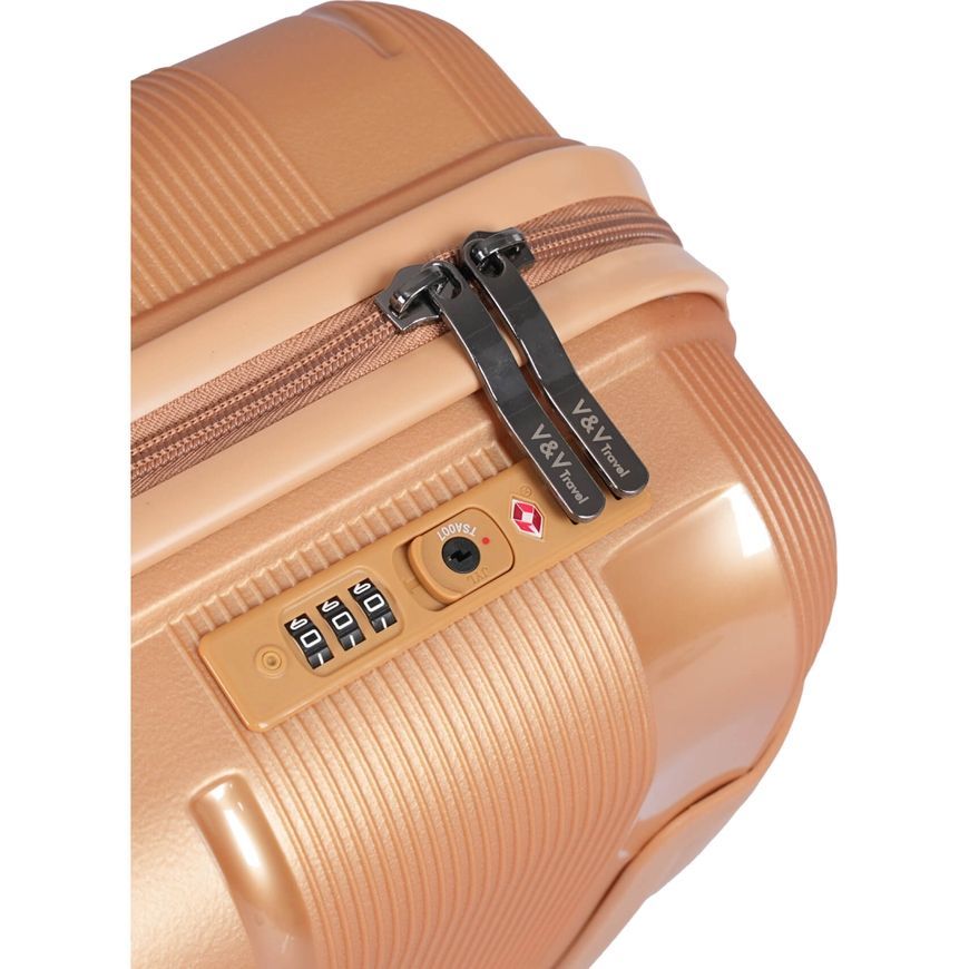 Hard-side Suitcase 75/85L M V&V Travel Metallo H8023-65Gold