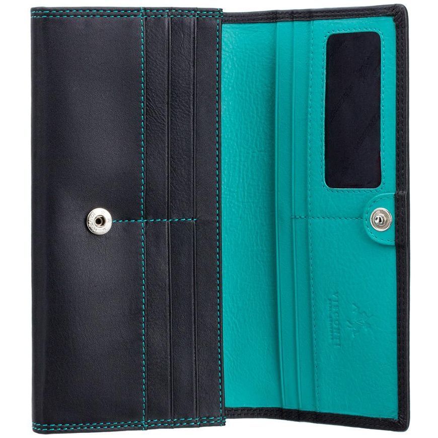 Дорожній гаманець Visconti Topaz CD21 BLK/AQUA
