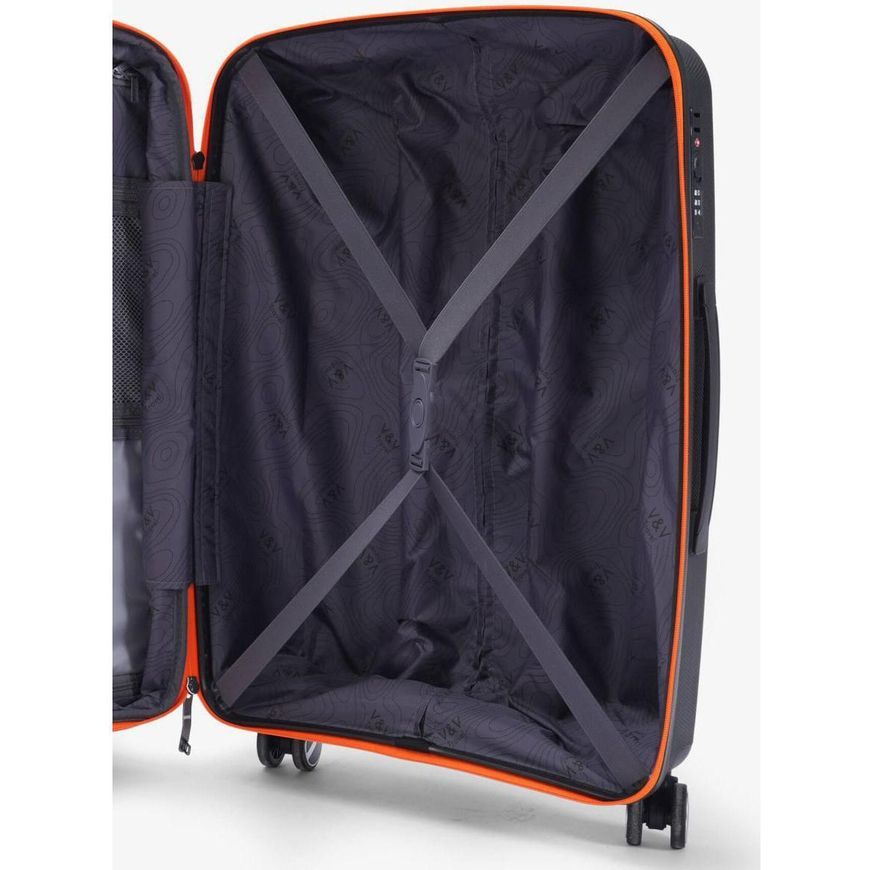 Hard-side Suitcase 40L S V&V Travel Urban H8026-55Black